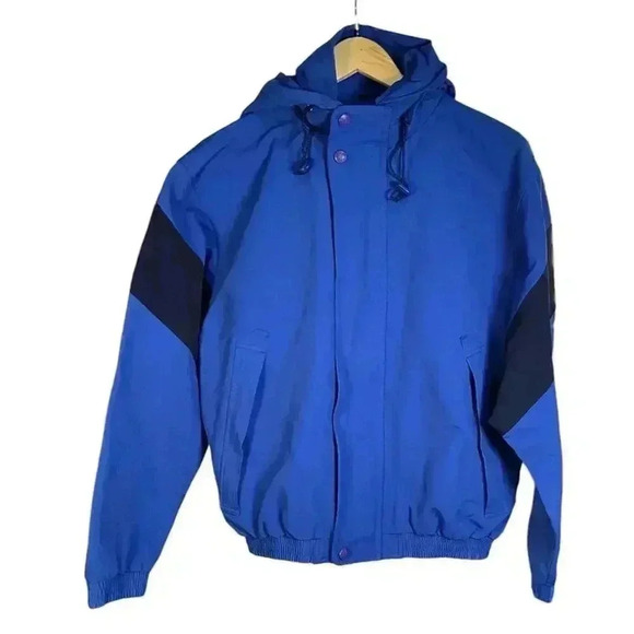 OUTERBANKS Men's Windbreaker Thick Jacket Size Small Blue - Picture 2 of 10